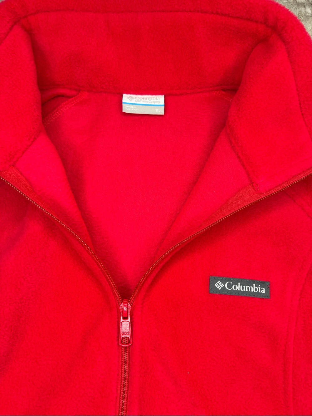Columbia Women's Red Full-Zip Fleece Jacket